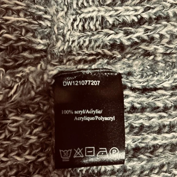 Midi Waterfall Gray Cardigan Faux Fur Laced Trim - Picture 6 of 14